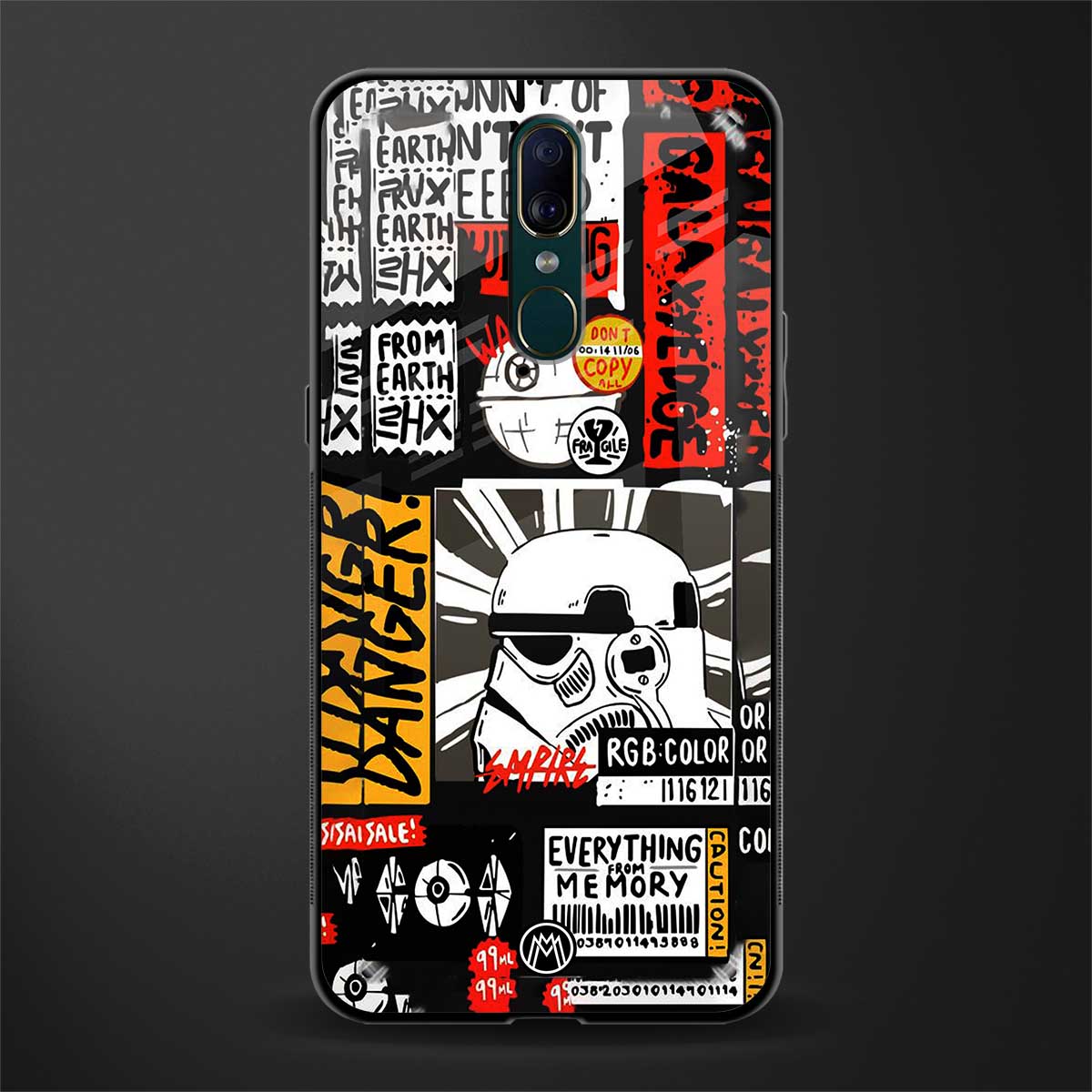 star wars collage glass case for oppo f11 image