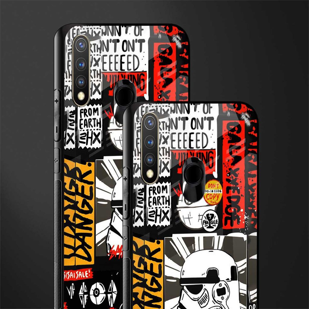 star wars collage glass case for vivo u20 image-2