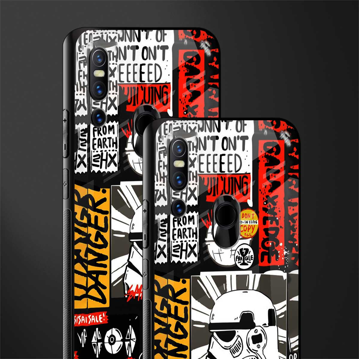 star wars collage glass case for vivo v15 image-2