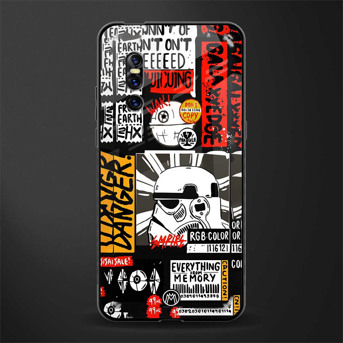 star wars collage glass case for vivo v15 pro image