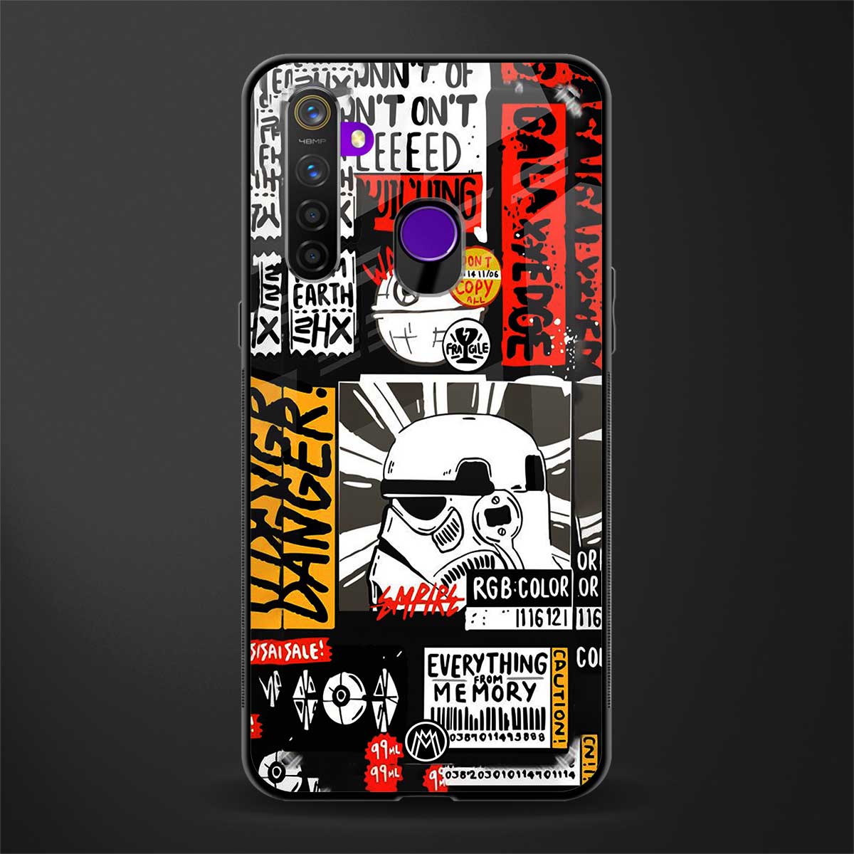 star wars collage glass case for realme 5 pro image