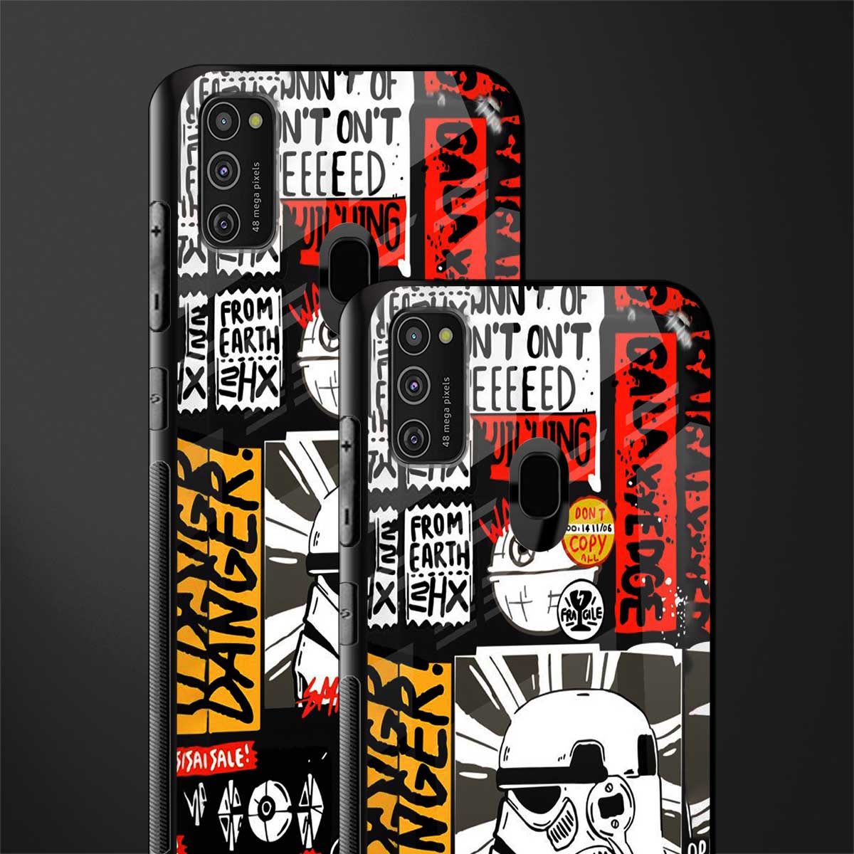 star wars collage glass case for samsung galaxy m21 image-2
