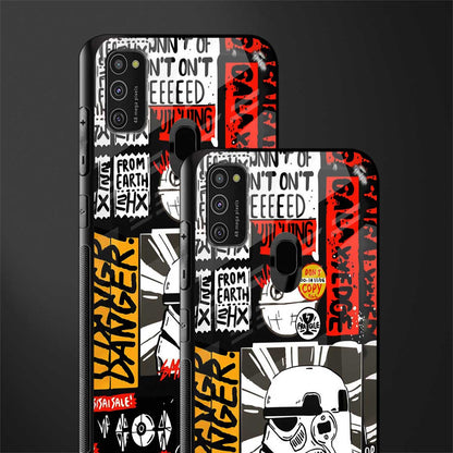 star wars collage glass case for samsung galaxy m21 image-2