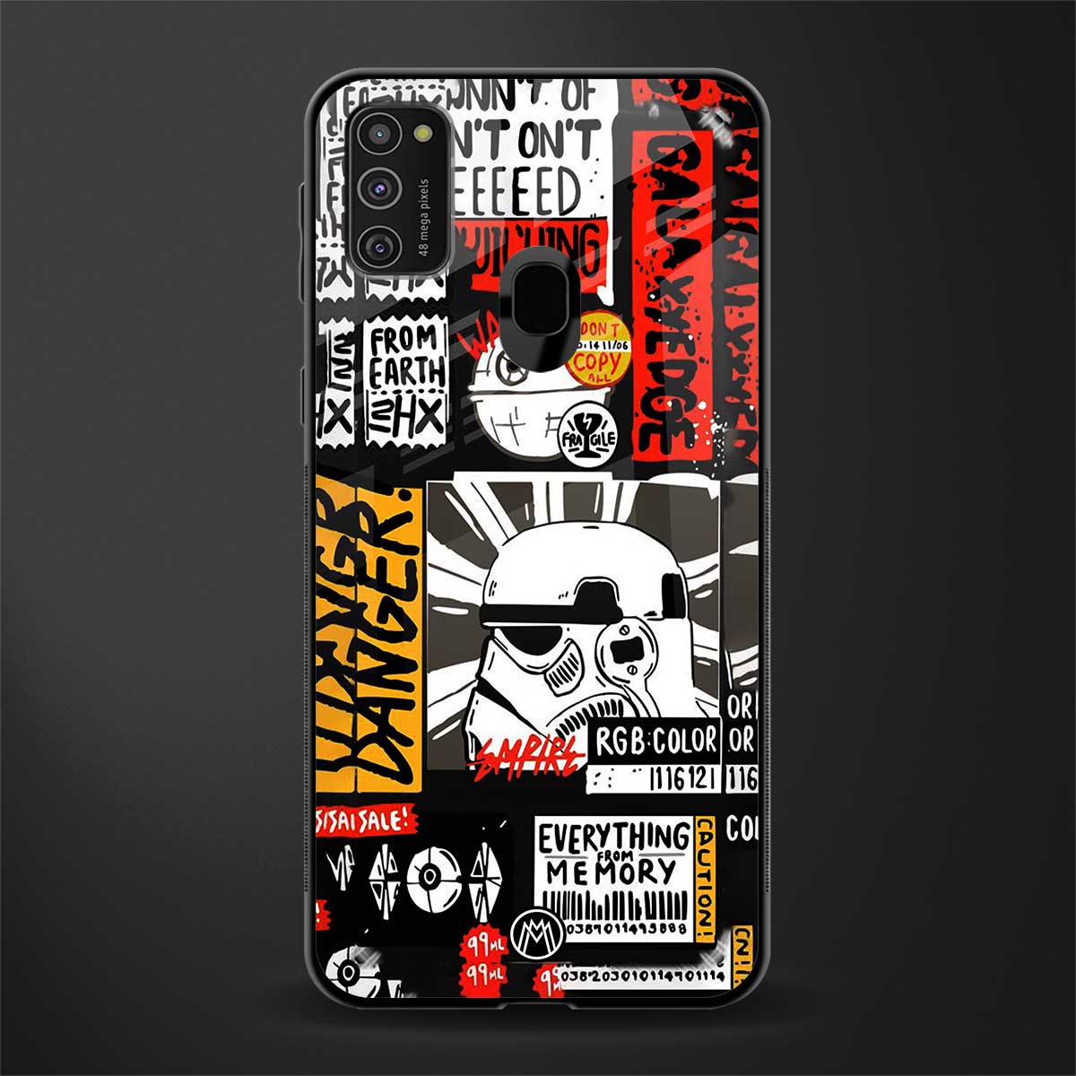 star wars collage glass case for samsung galaxy m30s image