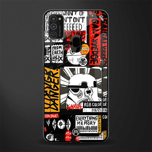 star wars collage glass case for samsung galaxy m30s image