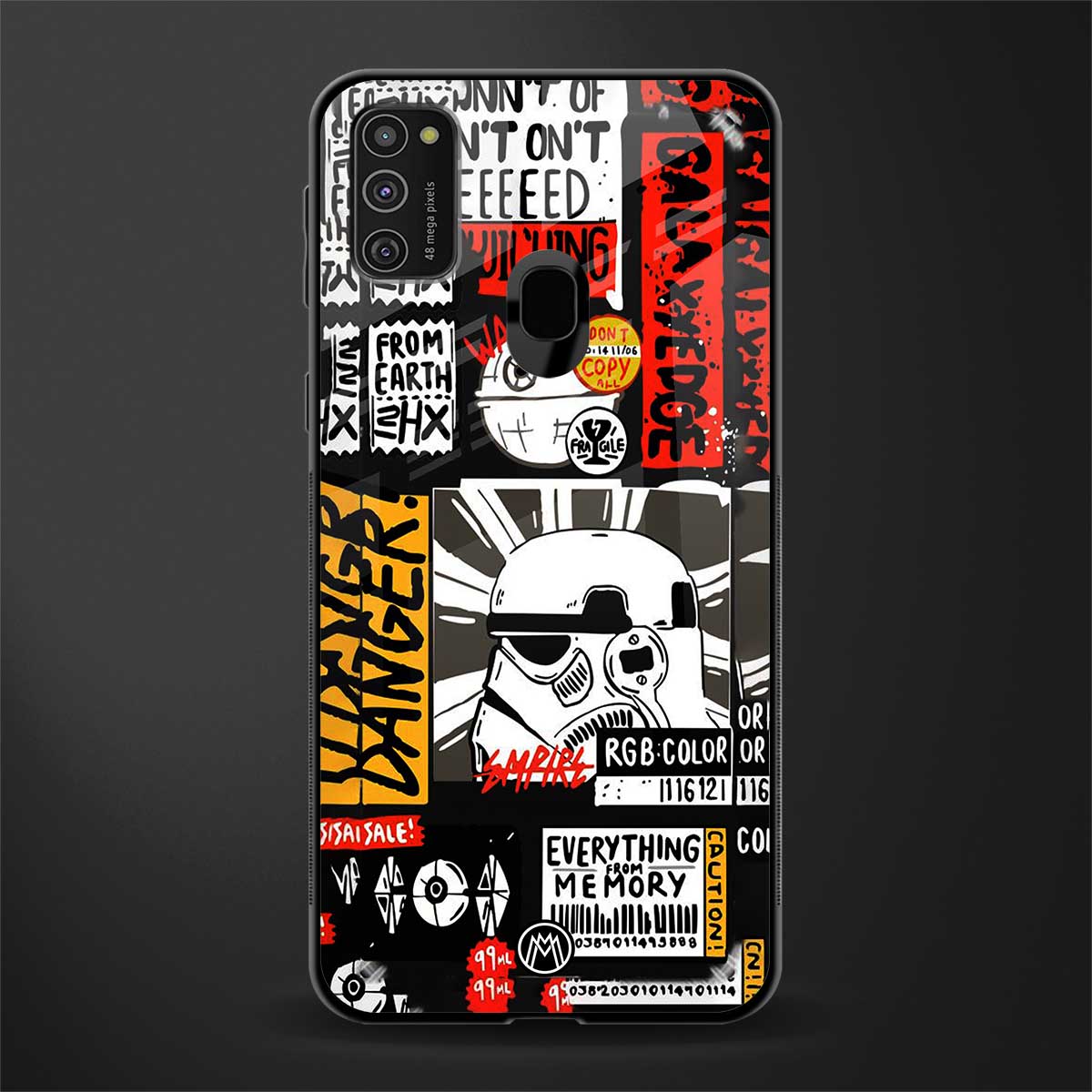 star wars collage glass case for samsung galaxy m21 image