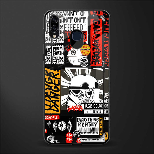 star wars collage glass case for samsung galaxy a20 image
