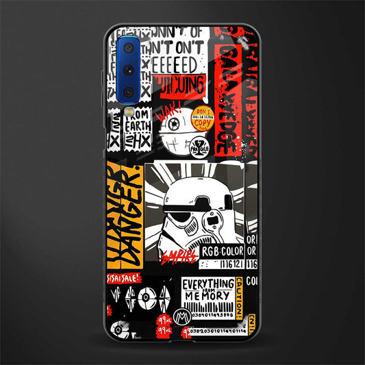 star wars collage glass case for samsung galaxy a7 2018 image