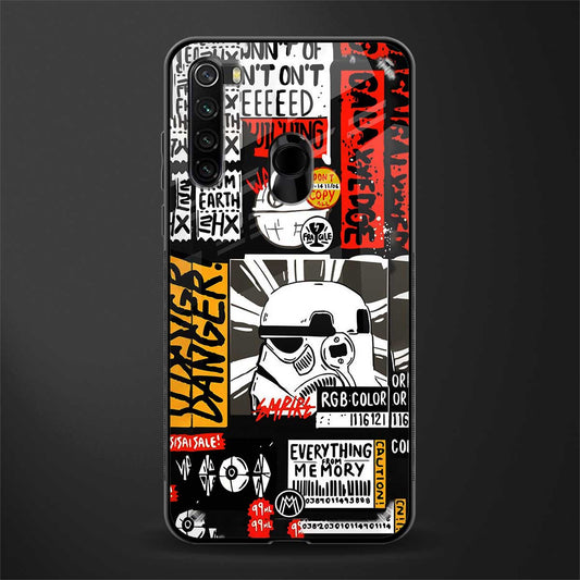star wars collage glass case for redmi note 8 image