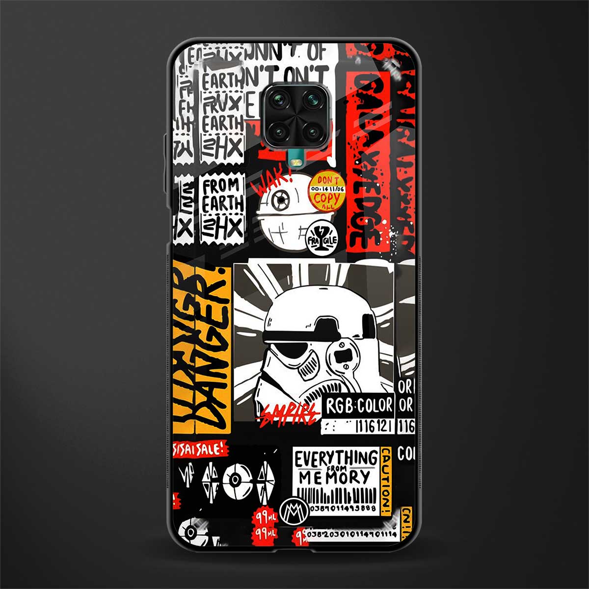star wars collage glass case for redmi note 9 pro image