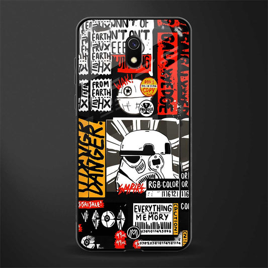 star wars collage glass case for redmi 8a image