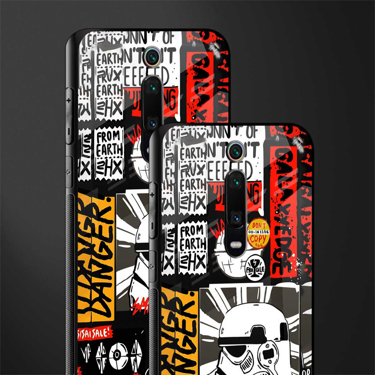 star wars collage glass case for redmi k20 image-2