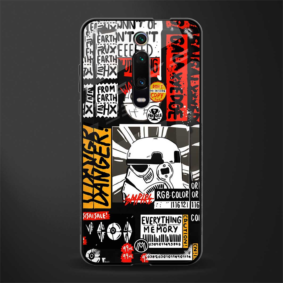 star wars collage glass case for redmi k20 image