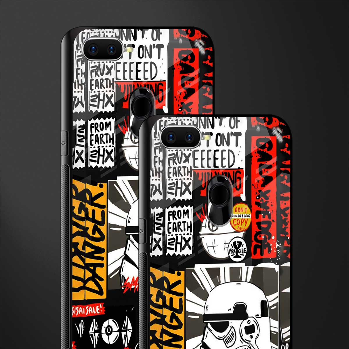 star wars collage glass case for oppo a7 image-2