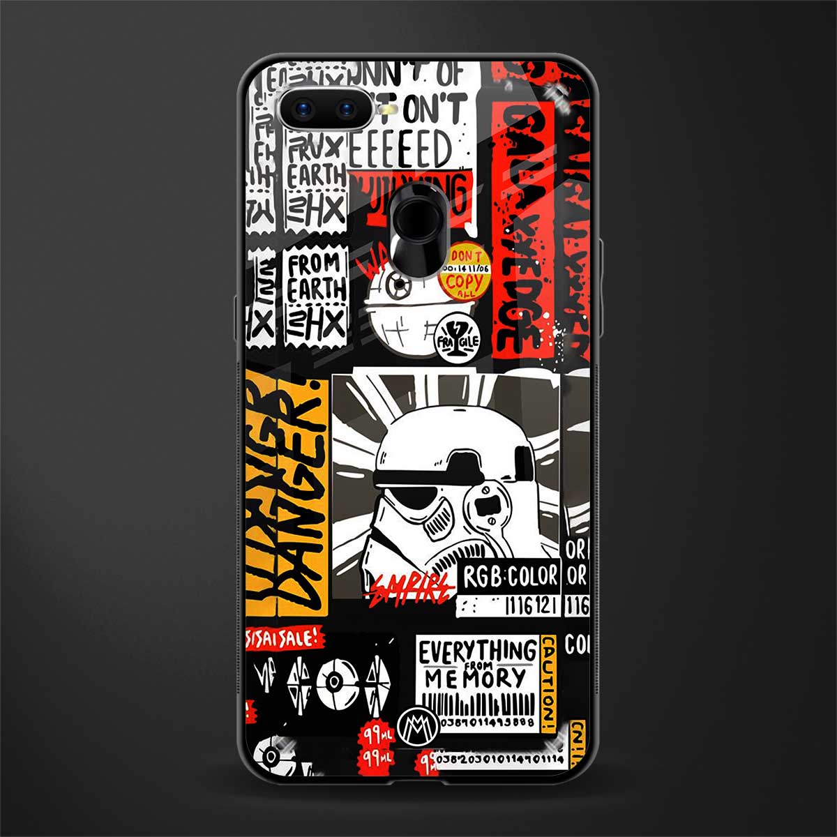 star wars collage glass case for oppo a12 image