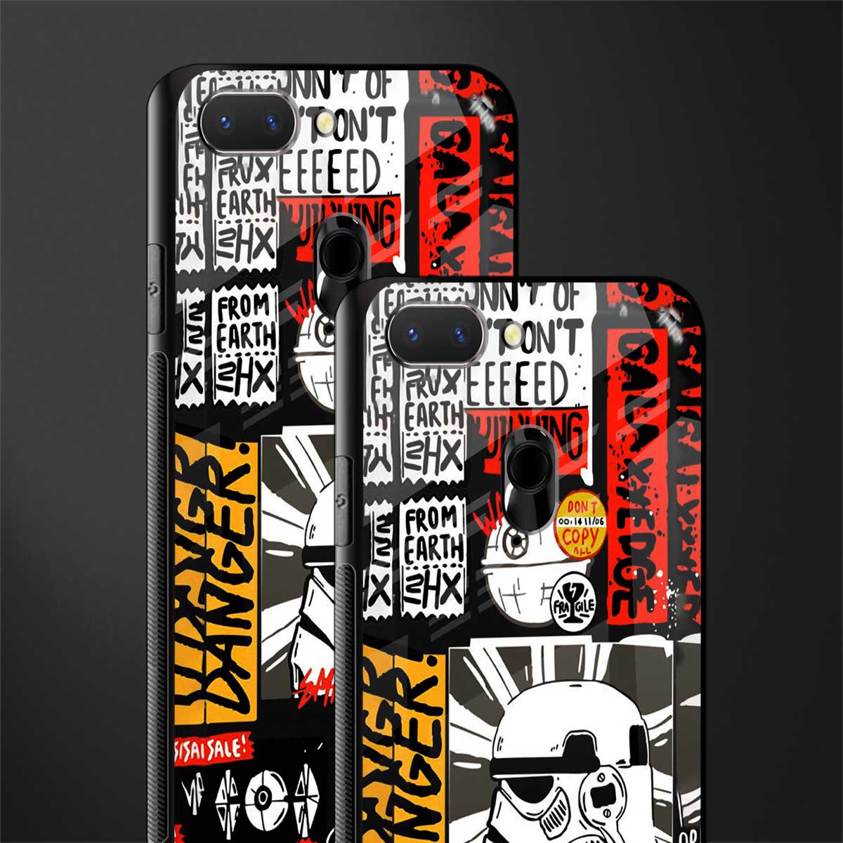 star wars collage glass case for oppo a5 image-2