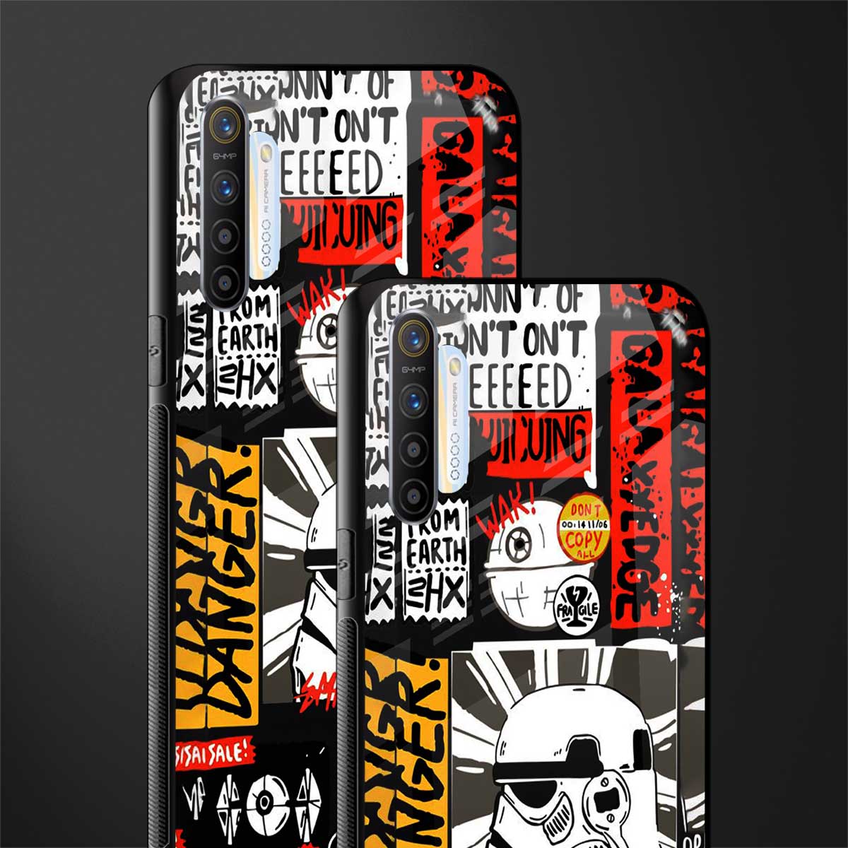 star wars collage glass case for realme xt image-2