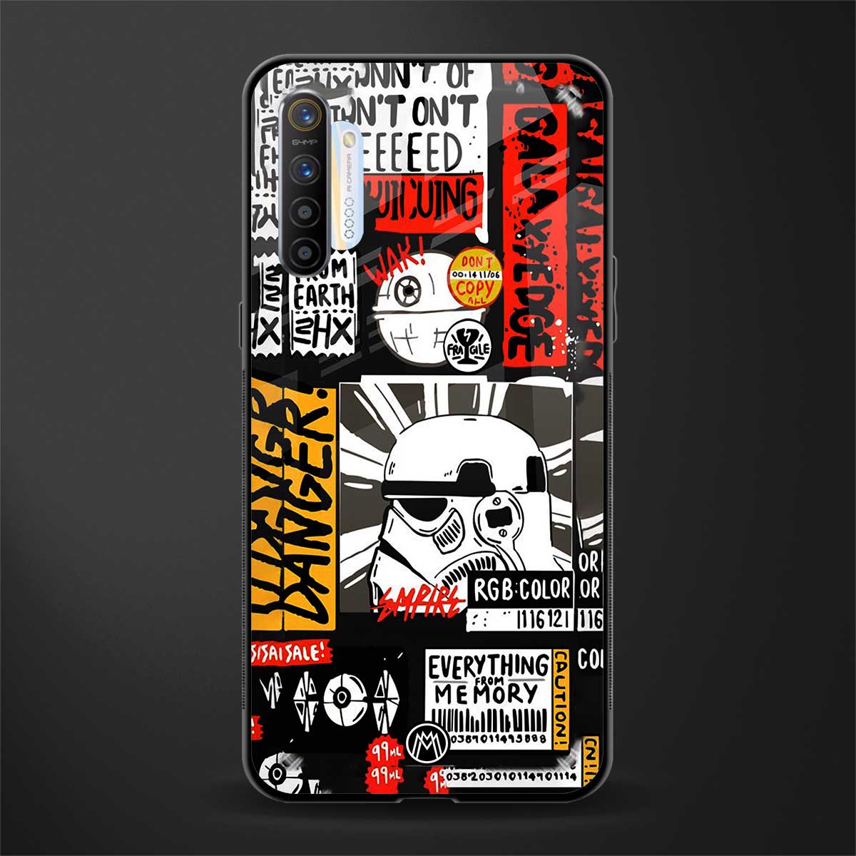 star wars collage glass case for realme x2 image