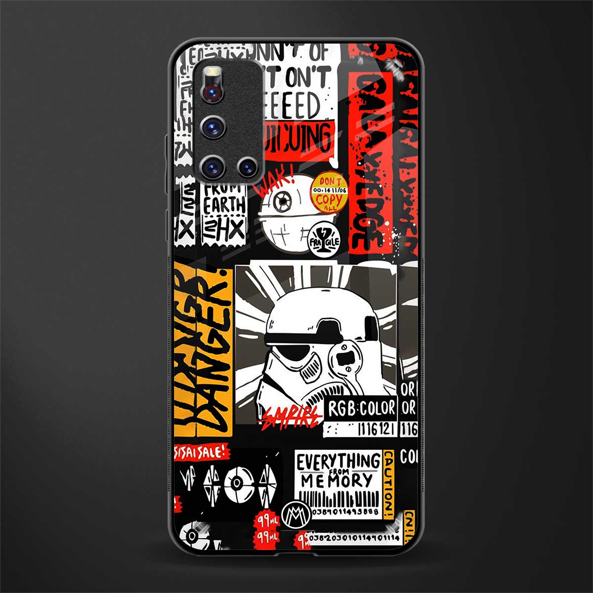 star wars collage glass case for vivo v19 image
