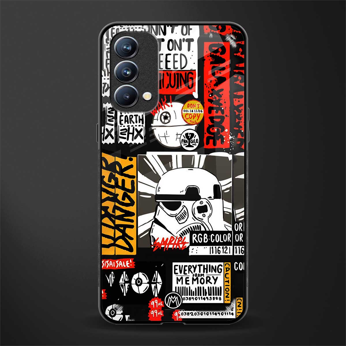 star wars collage glass case for oppo f19 image