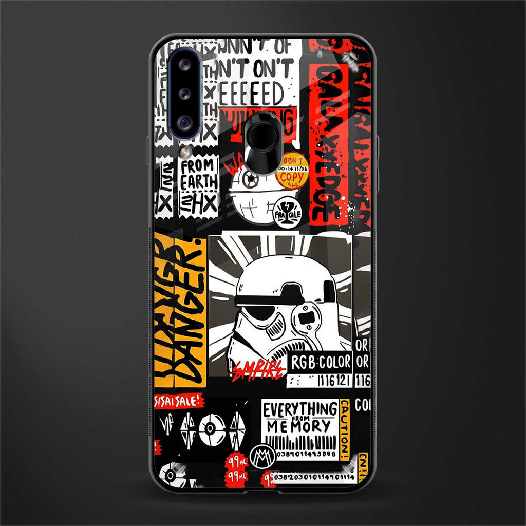 star wars collage glass case for samsung galaxy a20s image