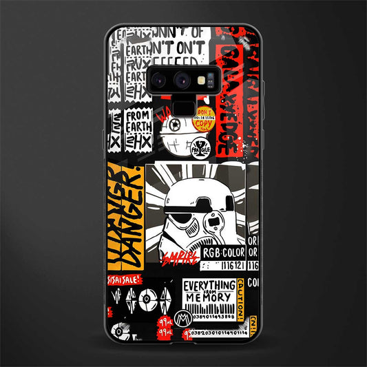 star wars collage glass case for samsung galaxy note 9 image