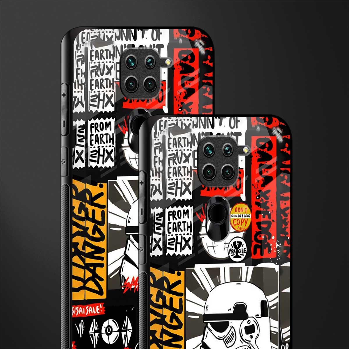 star wars collage glass case for redmi note 9 image-2