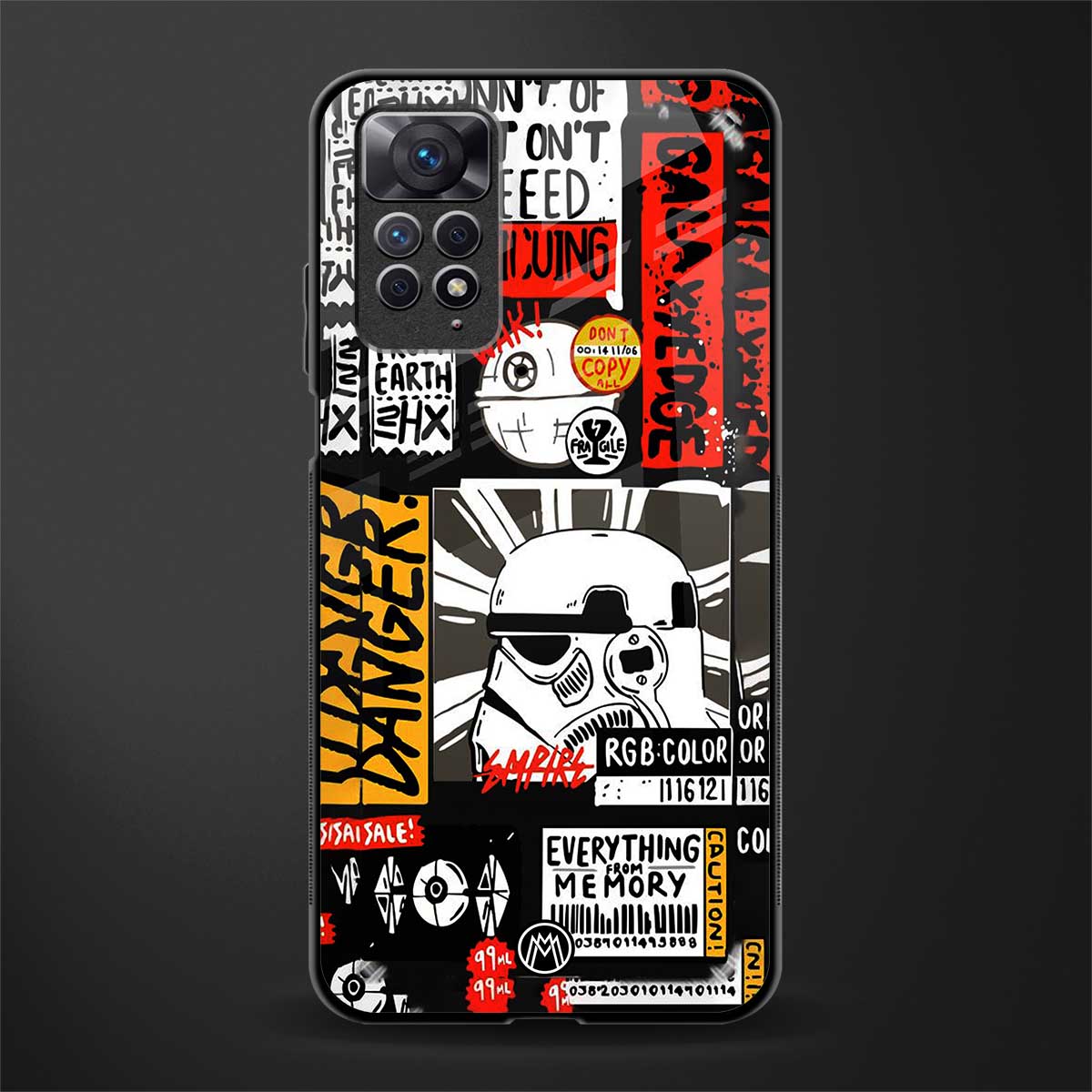 star wars collage glass case for redmi note 11s image