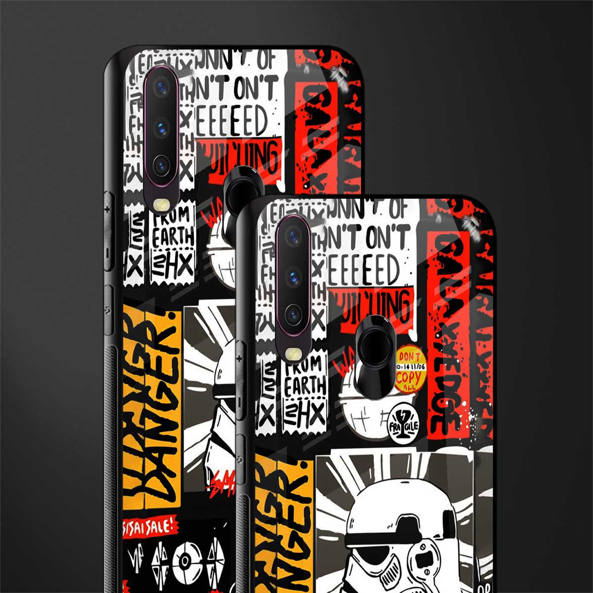 star wars collage glass case for vivo y17 image-2