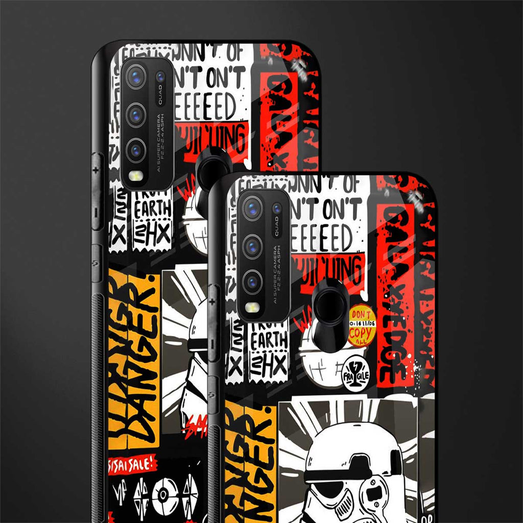 star wars collage glass case for vivo y50 image-2