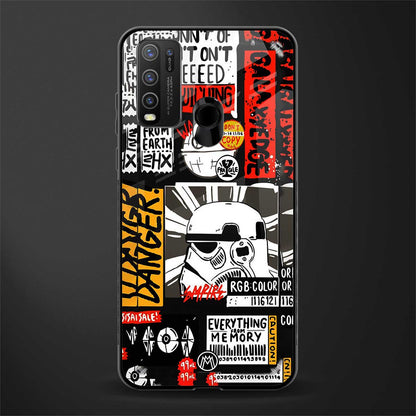 star wars collage glass case for vivo y30 image