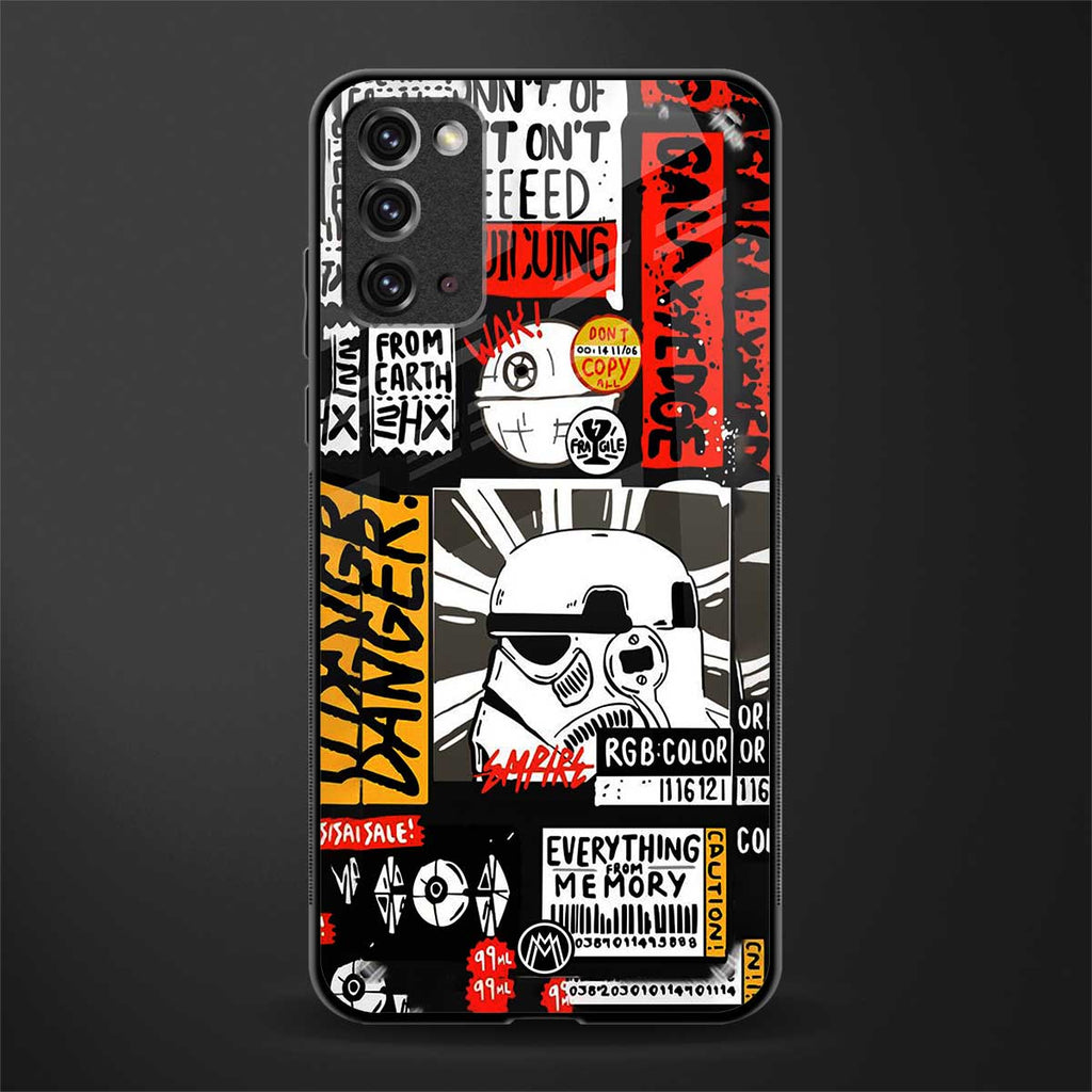 star wars collage glass case for samsung galaxy note 20 image