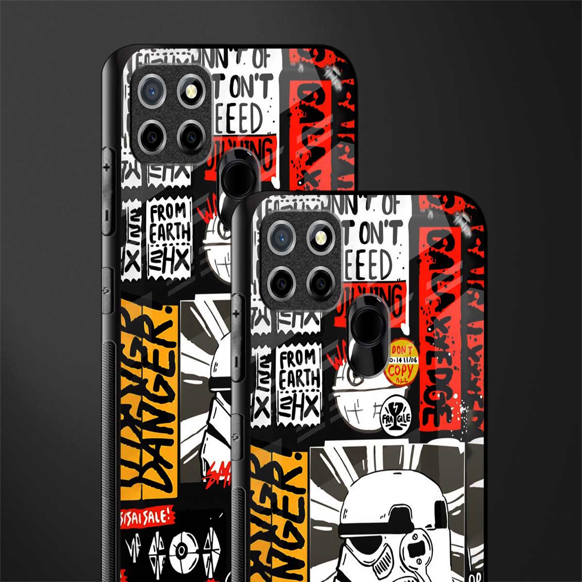 star wars collage glass case for realme narzo 30a image-2