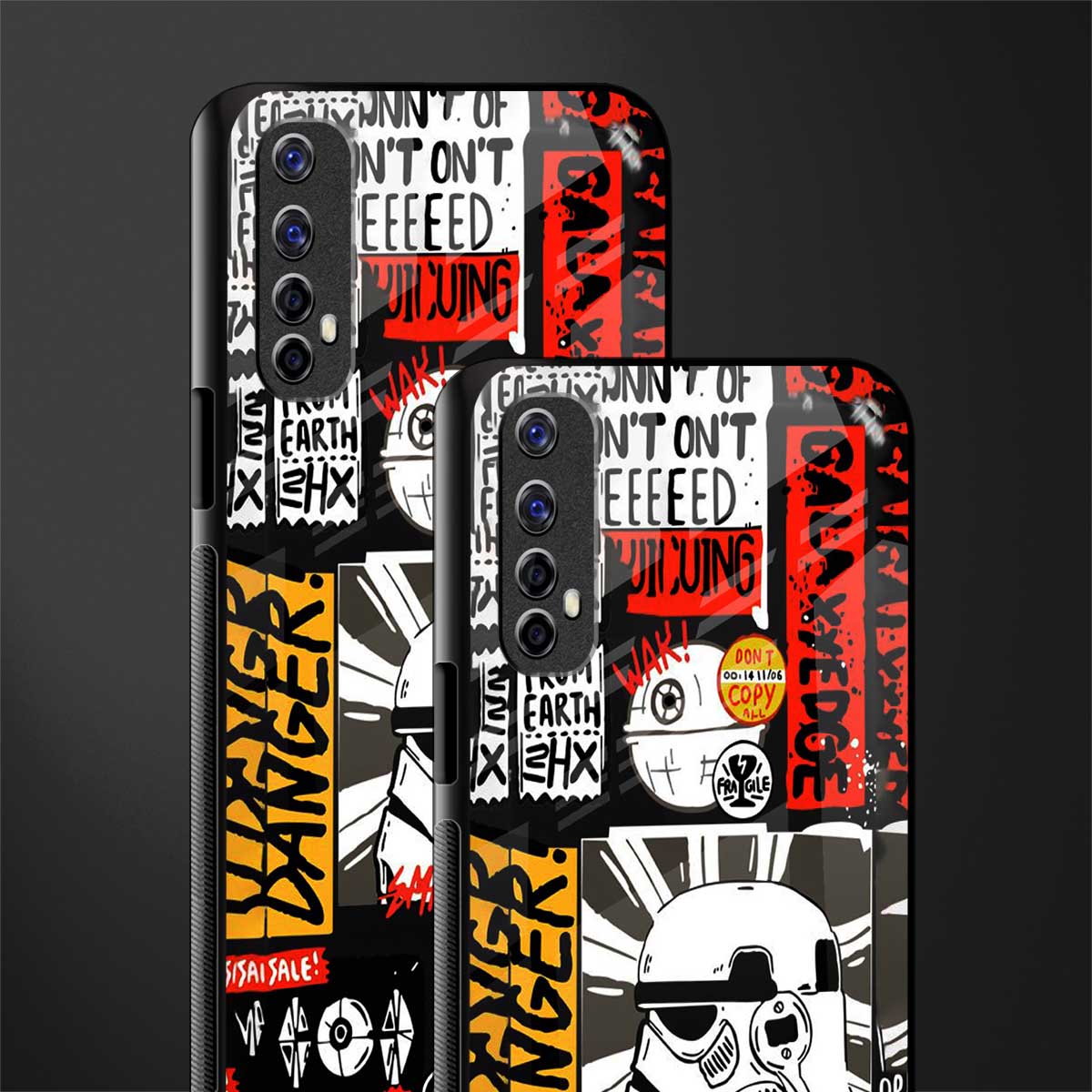 star wars collage glass case for realme 7 image-2