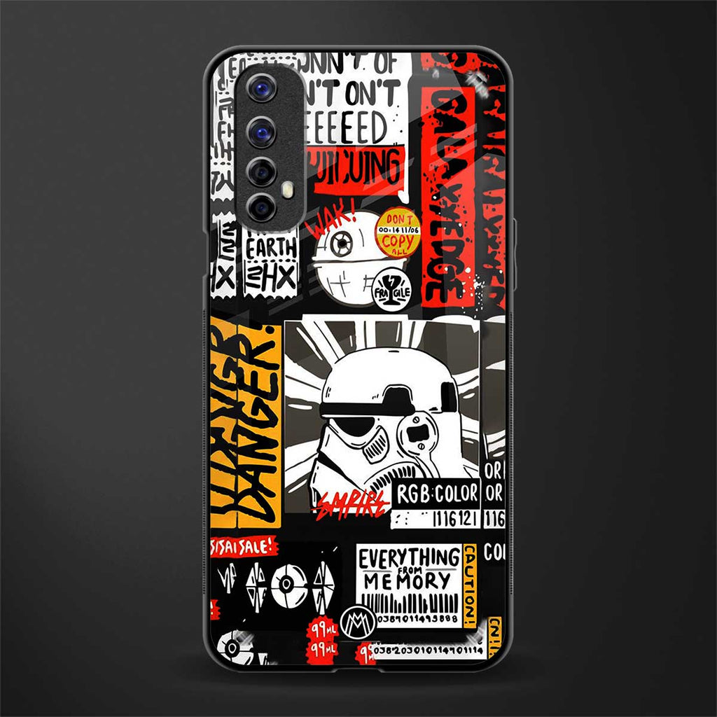 star wars collage glass case for realme 7 image
