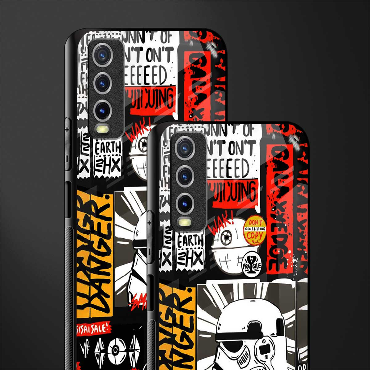 star wars collage glass case for vivo y20 image-2