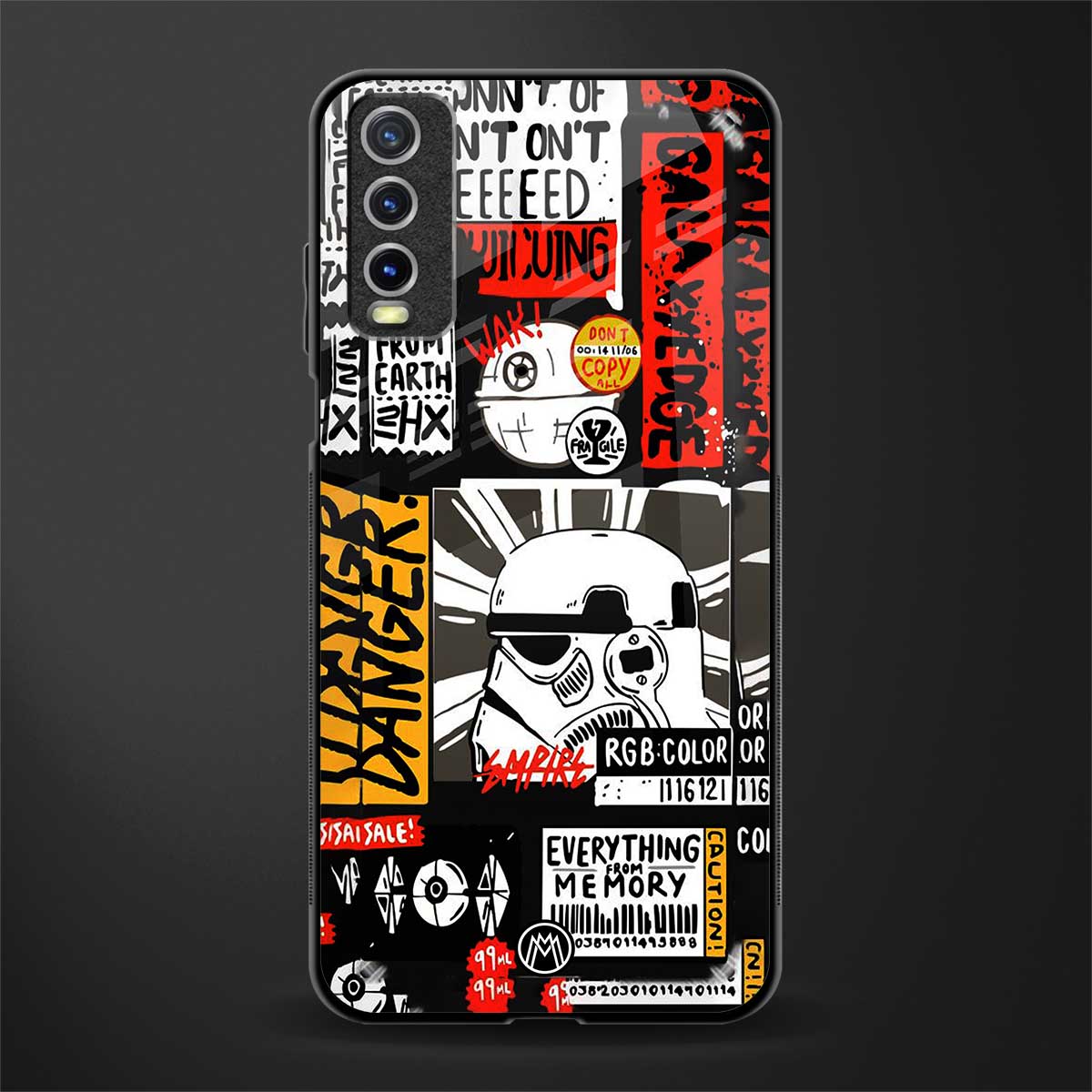 star wars collage glass case for vivo y20i vivo y20t image