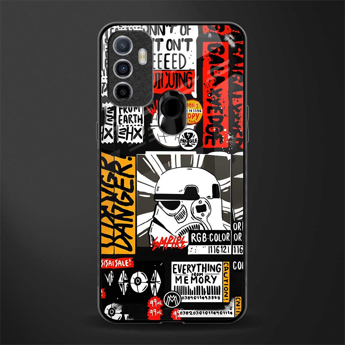 star wars collage glass case for oppo a53 image