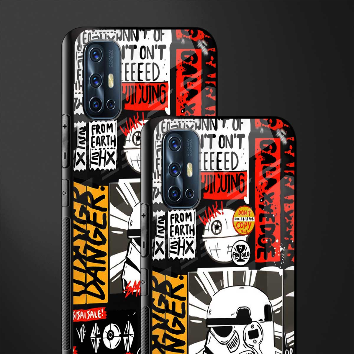 star wars collage glass case for vivo v17 image-2