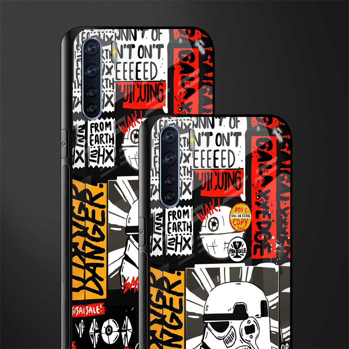 star wars collage glass case for oppo f15 image-2