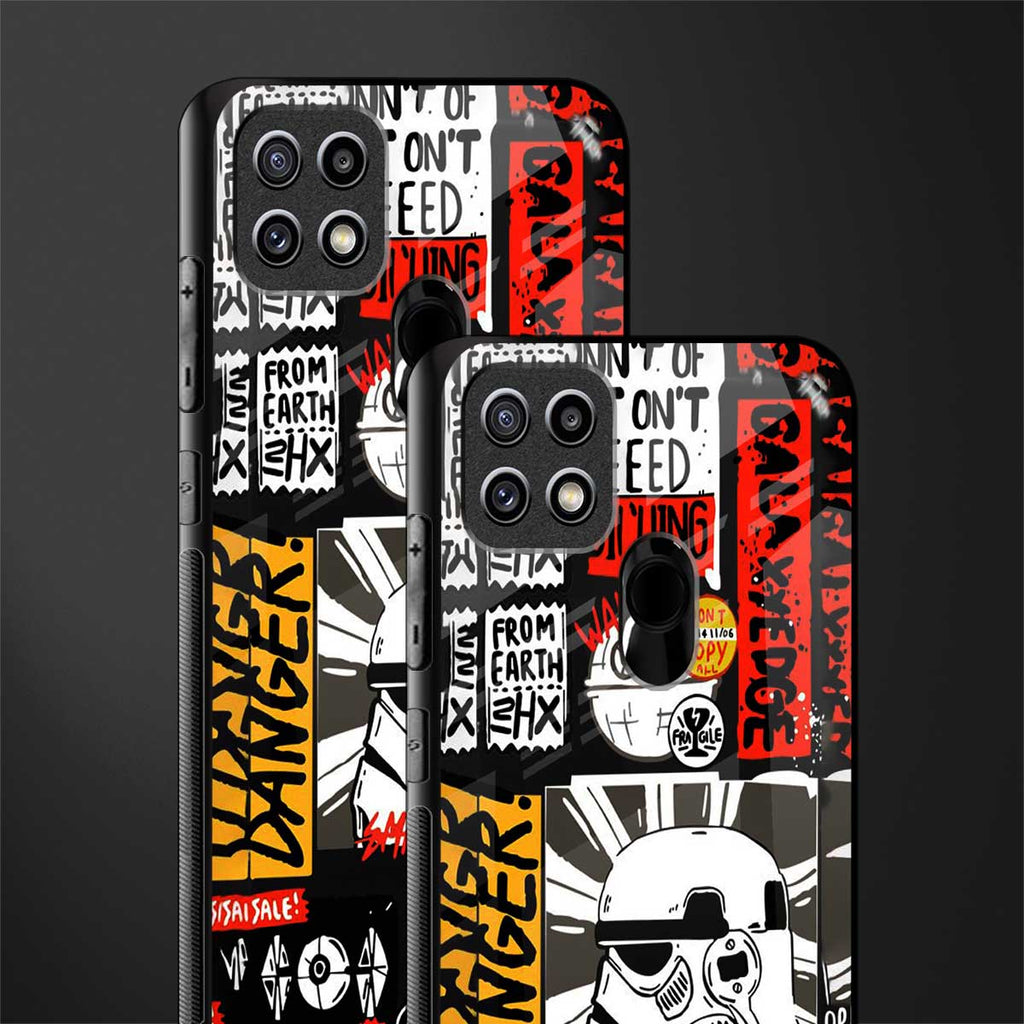 star wars collage glass case for oppo a15 image-2
