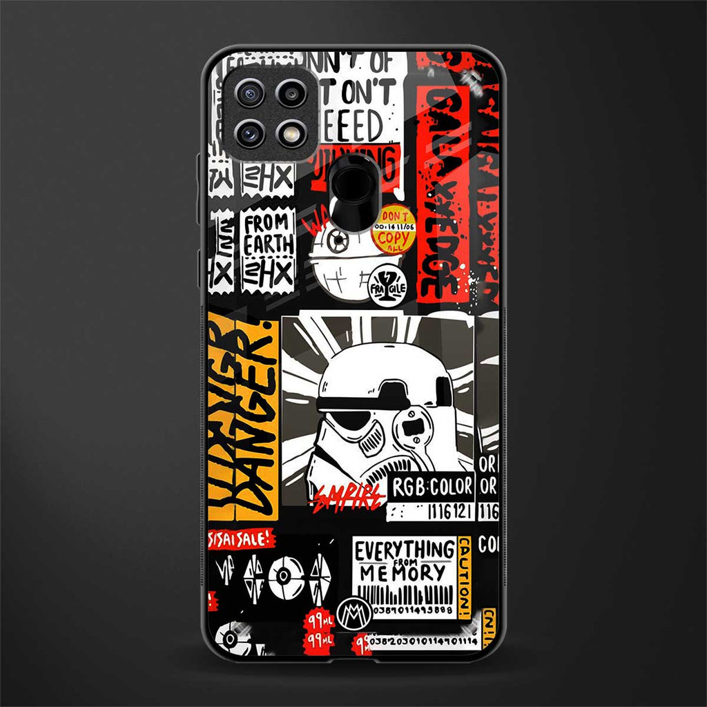 star wars collage glass case for oppo a15 image