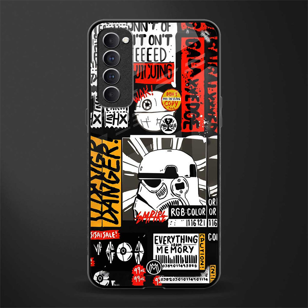 star wars collage glass case for oppo reno 4 pro image