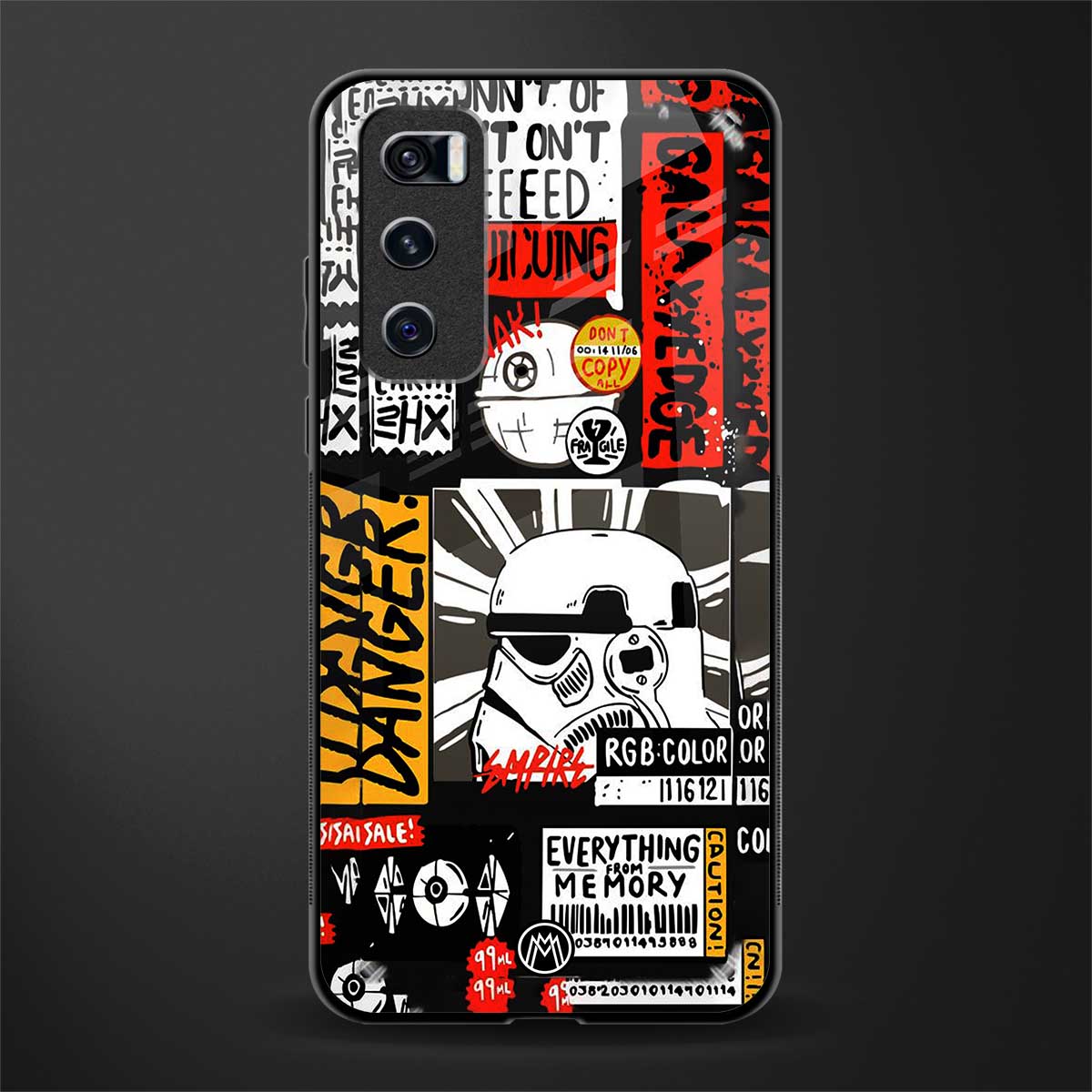 star wars collage glass case for vivo v20 se image
