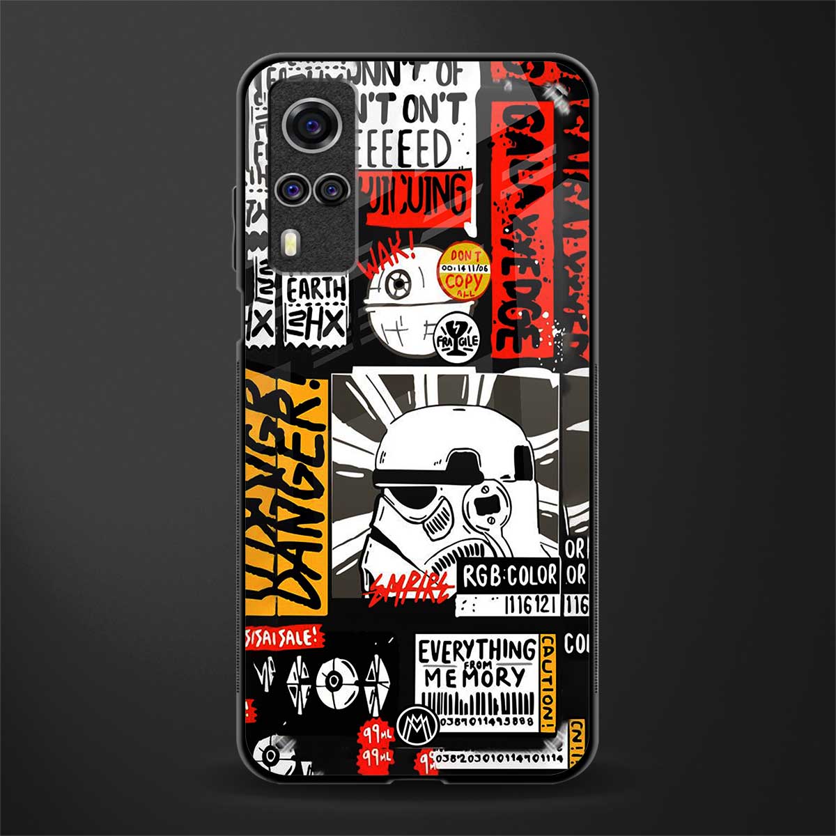 star wars collage glass case for vivo y53s image