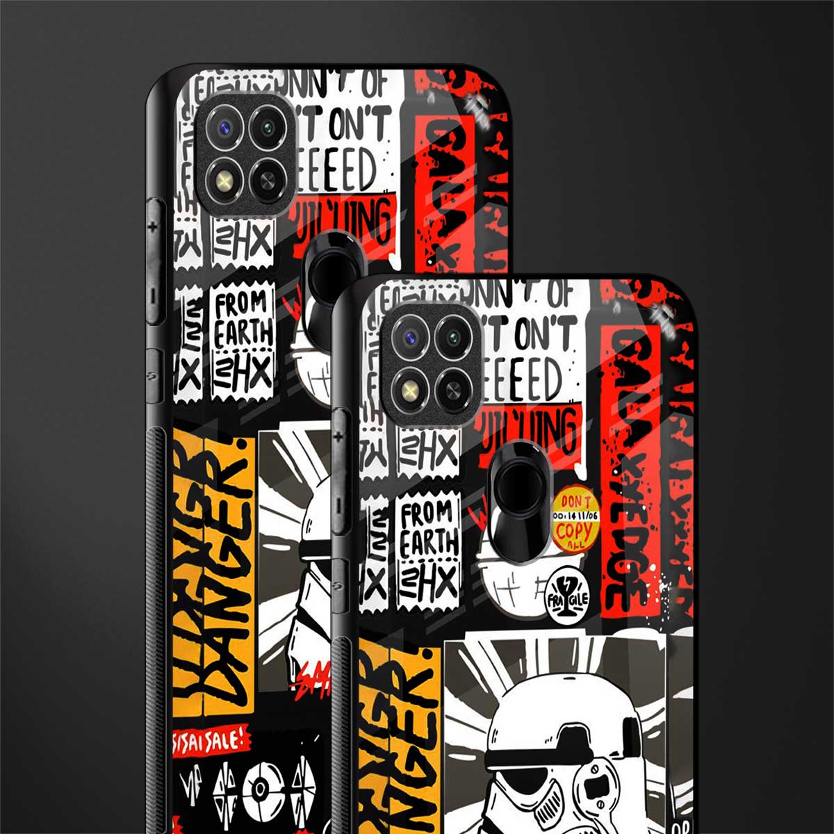 star wars collage glass case for redmi 9c image-2