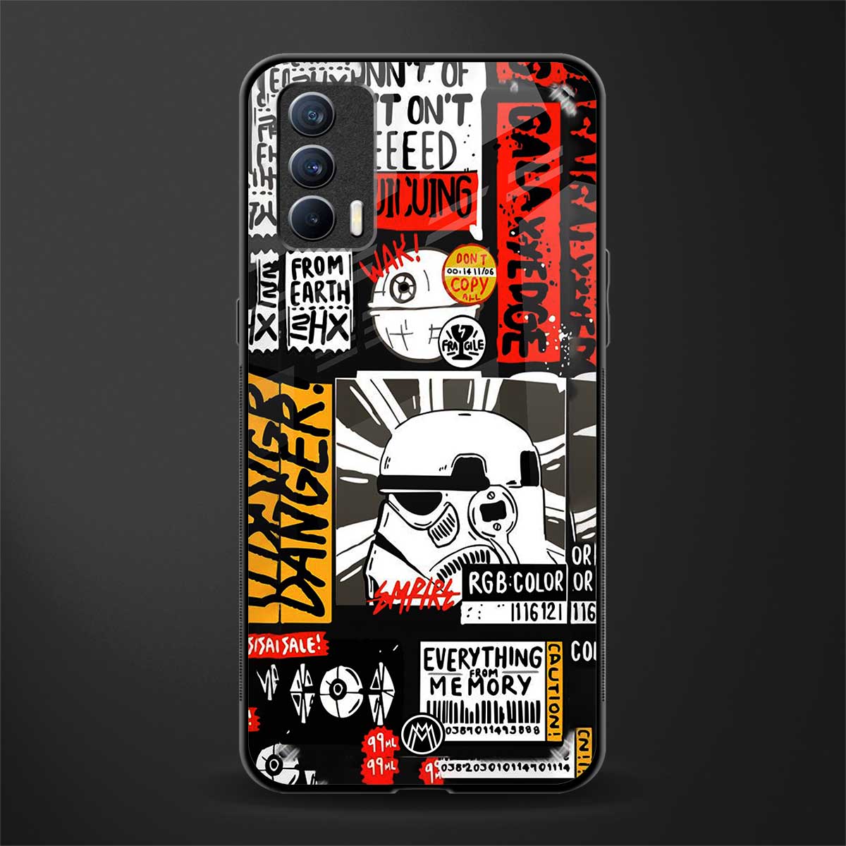 star wars collage glass case for realme x7 image