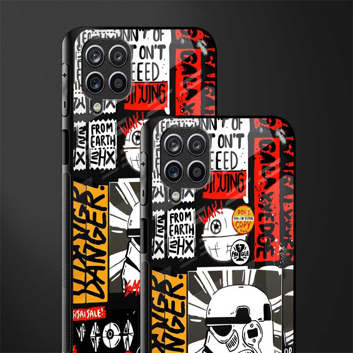 star wars collage glass case for samsung galaxy m12 image-2