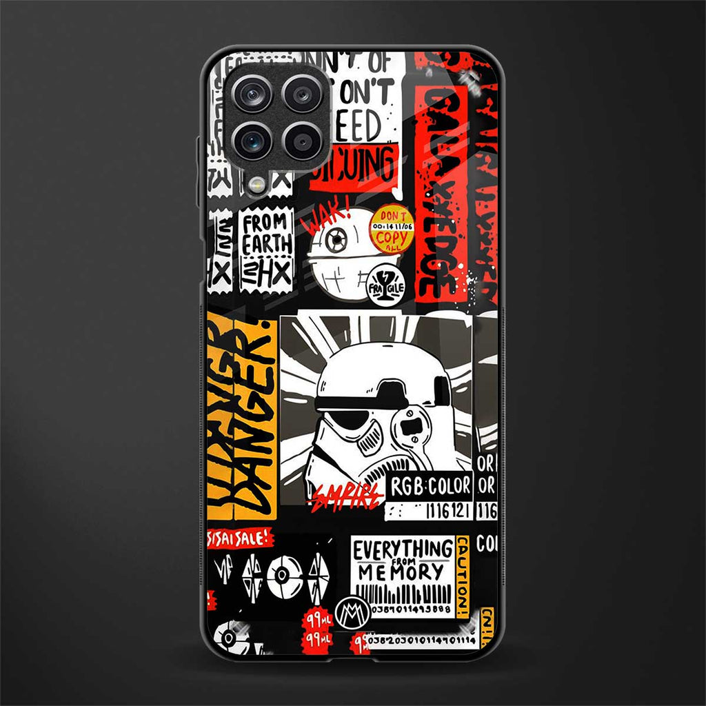 star wars collage glass case for samsung galaxy a12 image