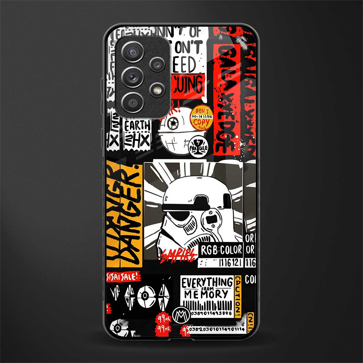 star wars collage glass case for samsung galaxy a72 image
